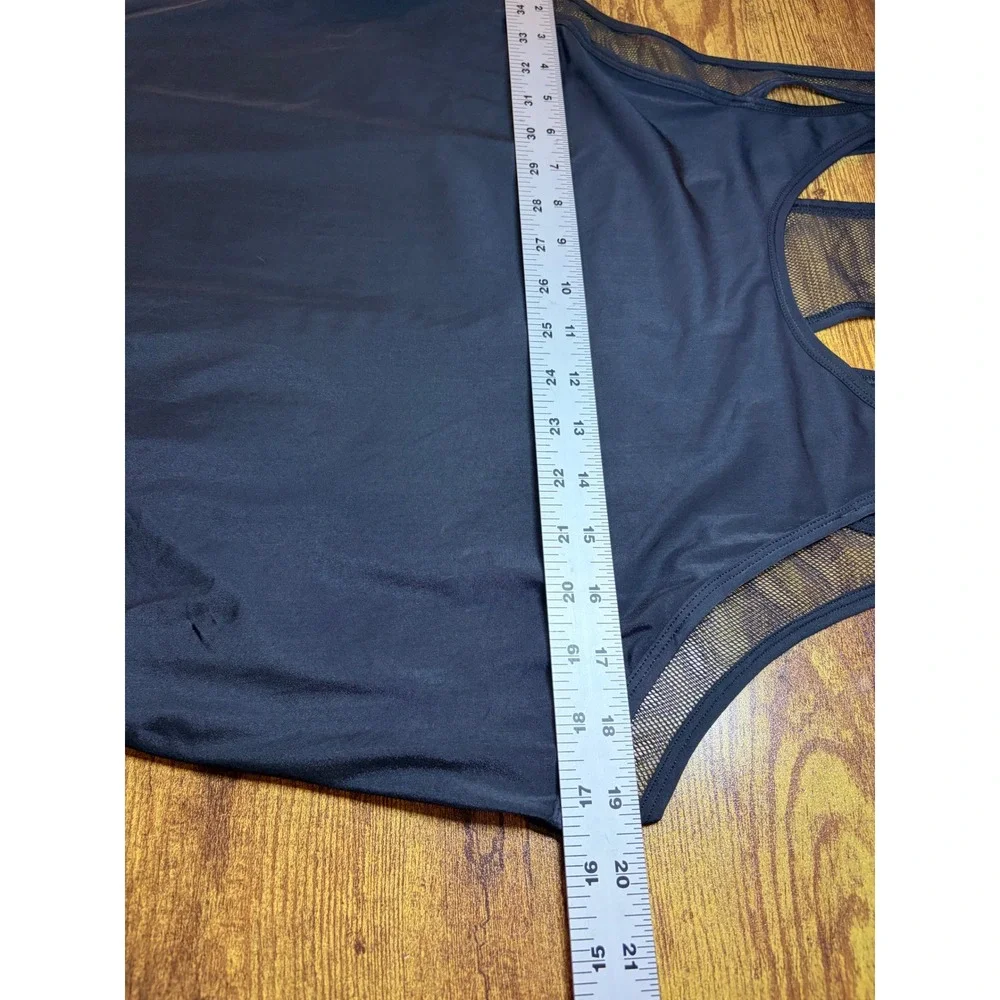 Lululemon x Peloton Black Mesh In Motion Racerback Tank Top Size 12 Tank